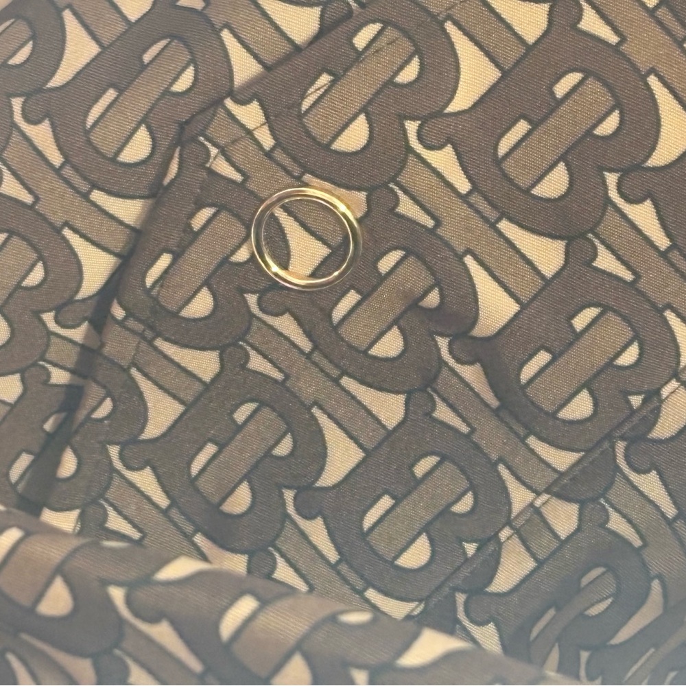 Burberry Brown Patterned Light Jacket with Red Ac… - image 5